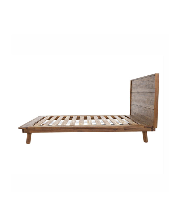 Homestead Bed in Warm Pecan, side view