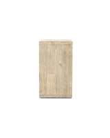 Homestead C-Shaped Side Table in Light Driftwood, rear view