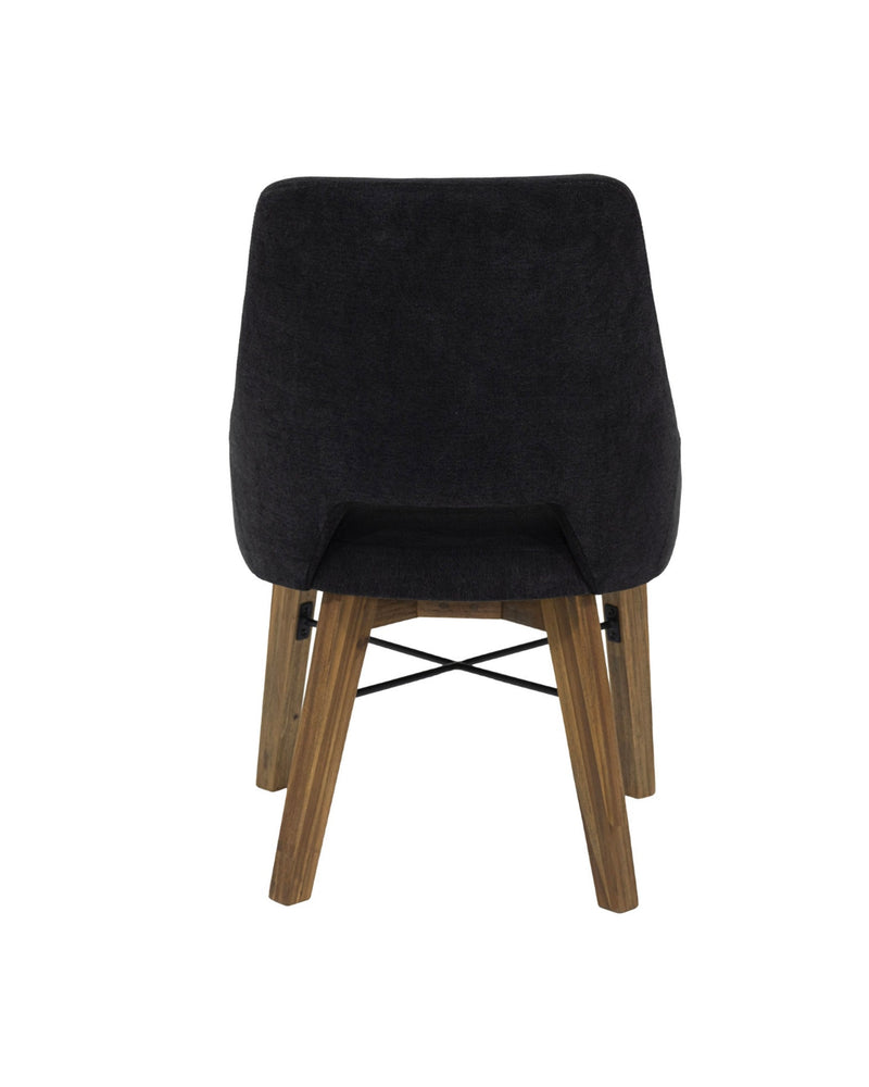 Homestead Chair in Graphite Grey / Warm Pecan, rear view