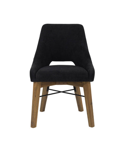 Homestead Chair in Graphite Grey / Warm Pecan, front view