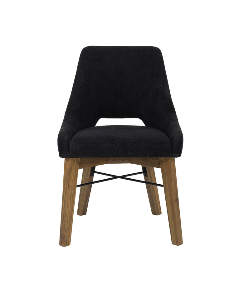 Homestead Chair in Graphite Grey / Warm Pecan, front view