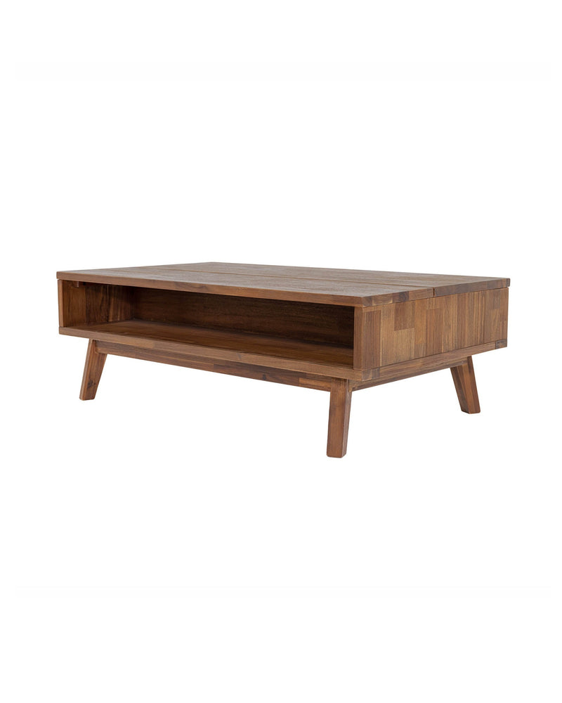 Homestead Coffee Table in Warm Pecan, three-quarter view