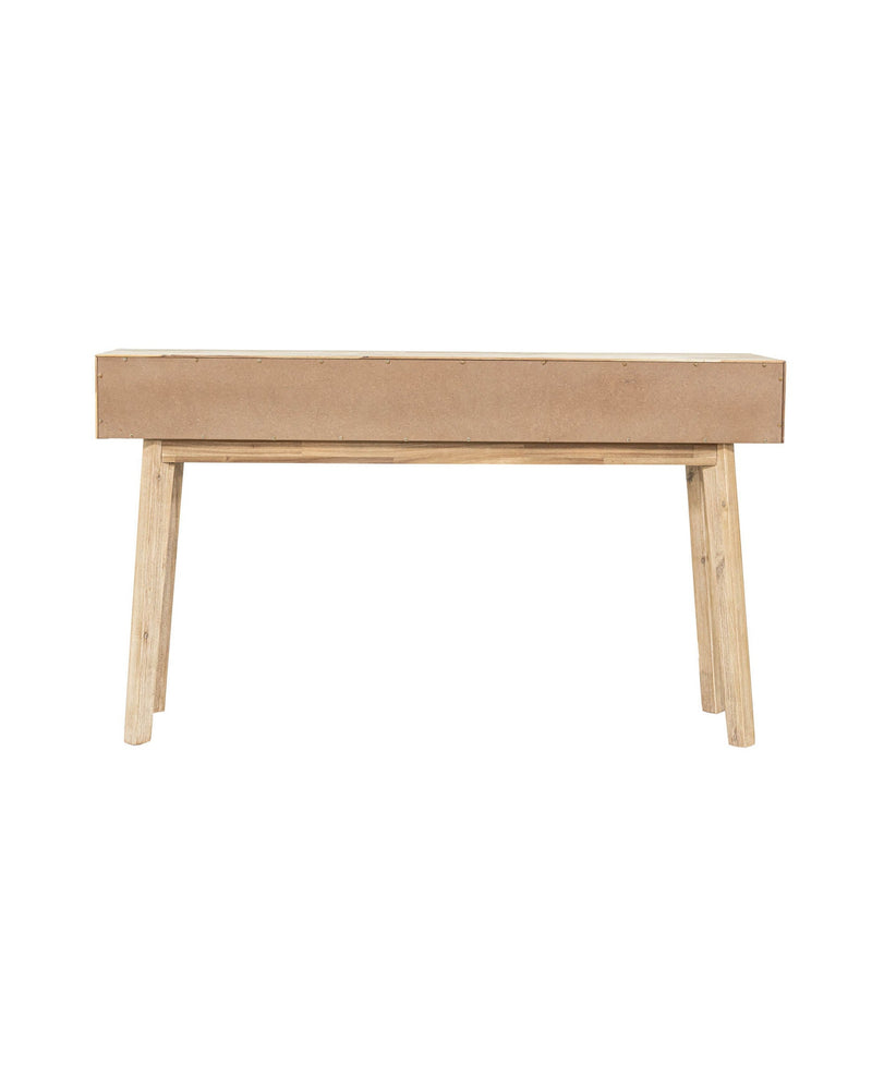 Homestead Console in Light Driftwood, rear view