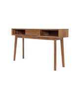 Homestead Console in Warm Pecan, three-quarter view