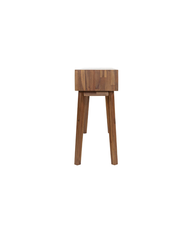 Homestead Console in Warm Pecan, side view