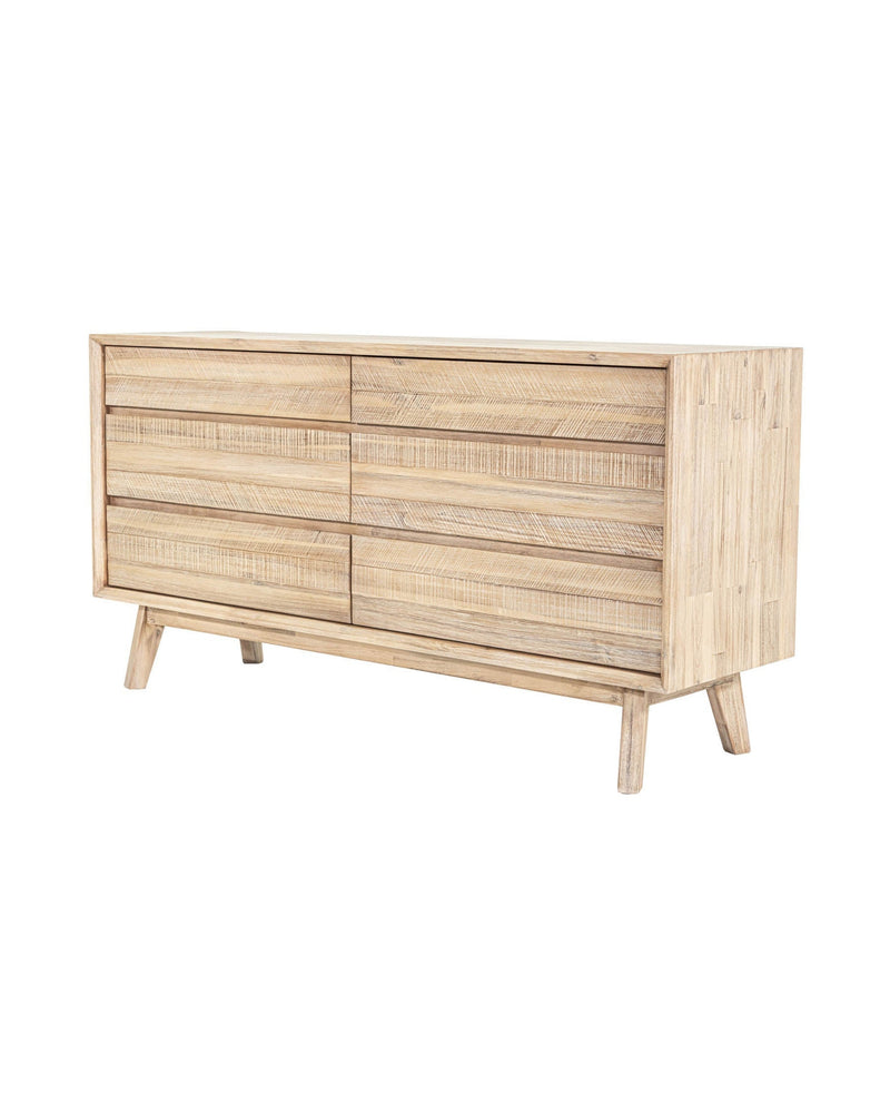 Homestead Dresser in Light Driftwood, three-quarter view