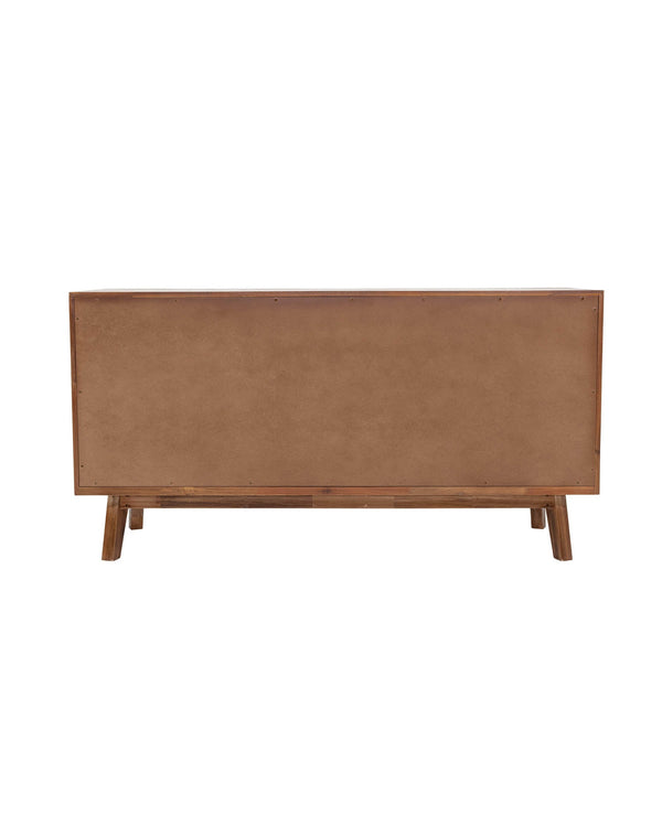Homestead Dresser in Warm Pecan, rear view