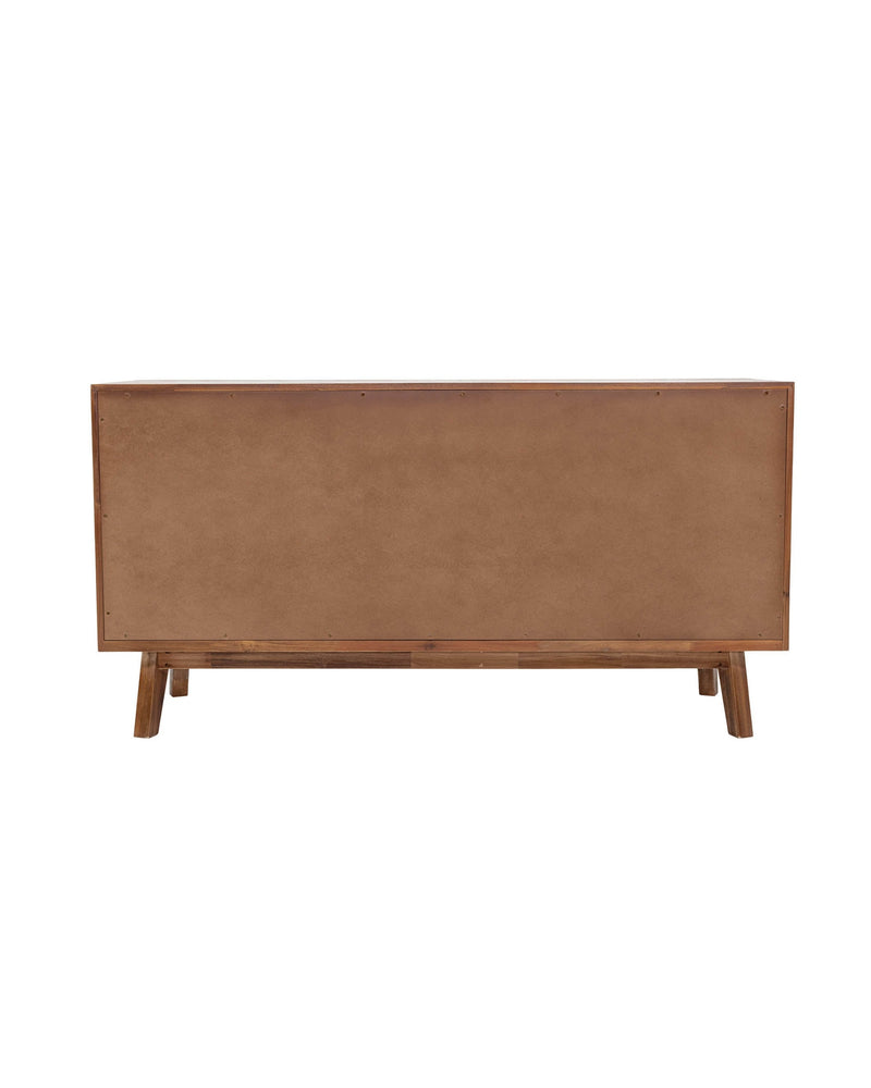 Homestead Dresser in Warm Pecan, rear view