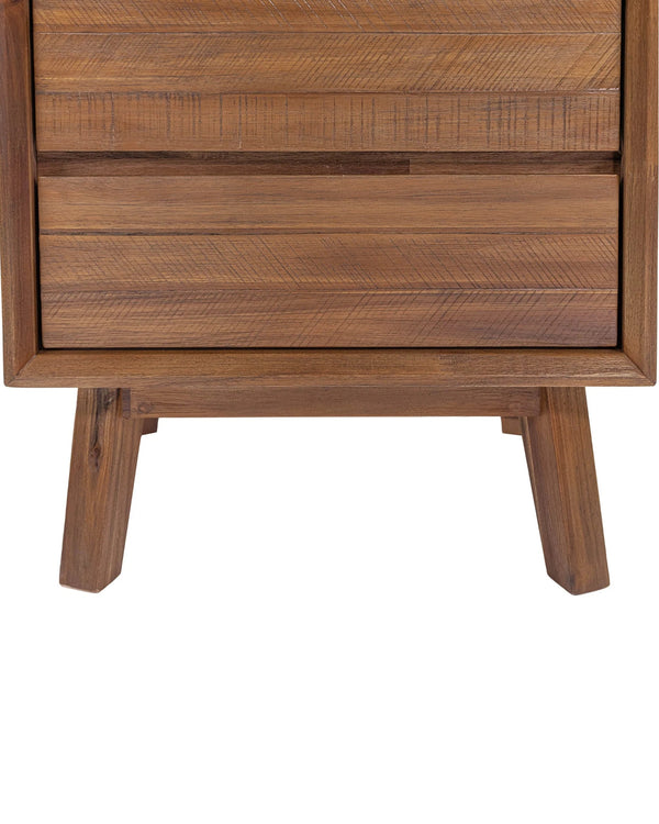 Close-up of the acacia finish on the Homestead Nightstand in Warm Pecan