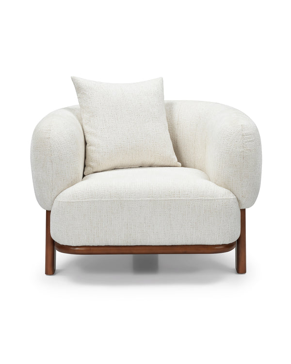 Hugo Chair in Butter Oat, front view