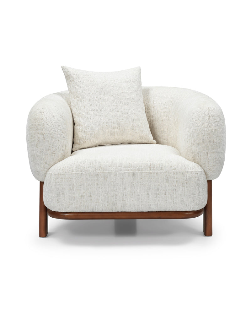 Hugo Chair in Butter Oat, front view