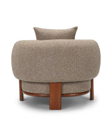 Hugo Chair in Praline Crème, rear view