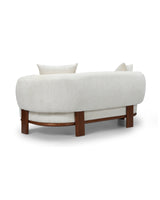 Hugo Loveseat in Butter Oat, rear view