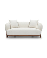 Hugo Loveseat in Butter Oat, front view