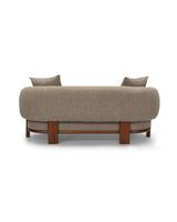 Hugo Loveseat in Praline Crème, rear view