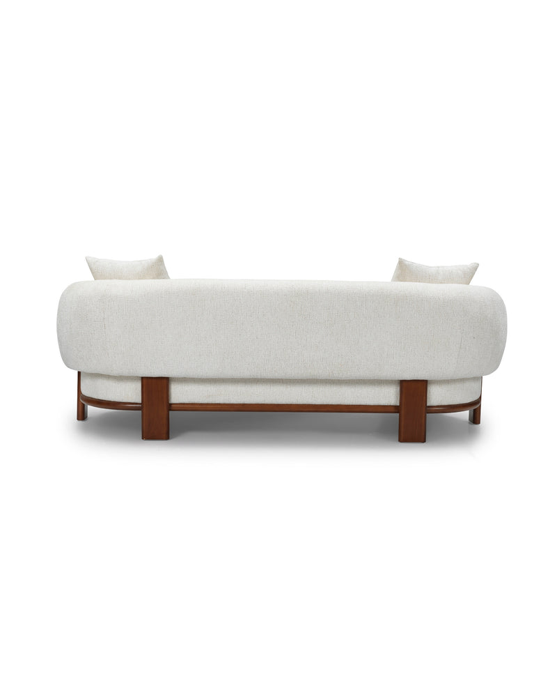 Hugo Sofa in Butter Oat, rear view