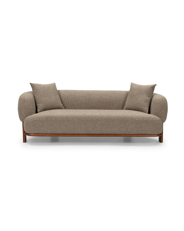 Hugo Sofa in Praline Crème, front view