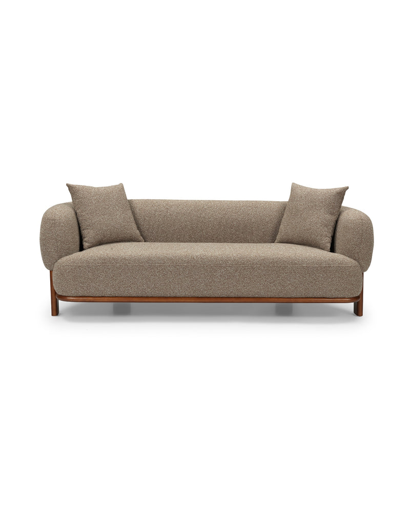 Hugo Sofa in Praline Crème, front view