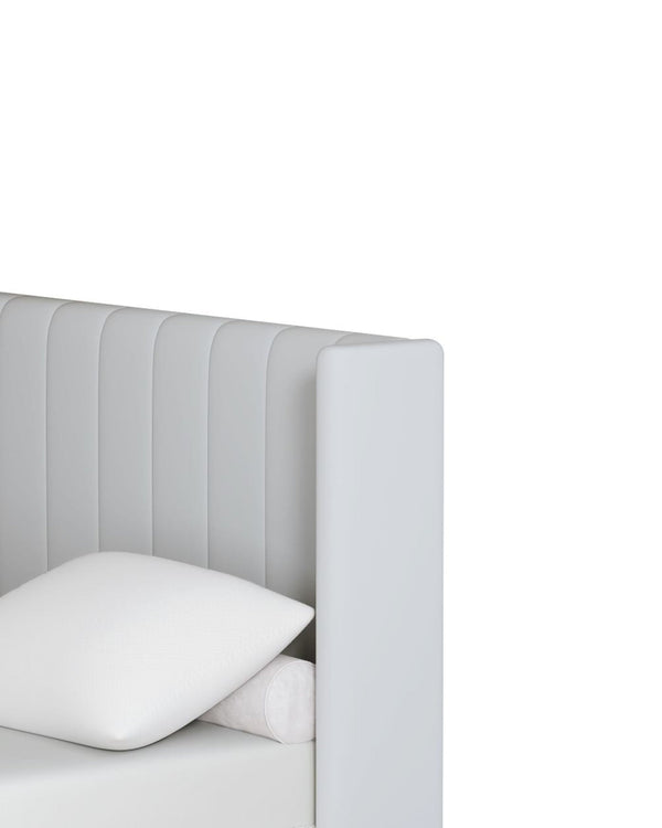 Jenny Lift Up Storage Bed light-grey-velvet detail