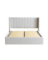 Jenny Lift Up Storage Bed light-grey-velvet open