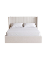 Jenny Lift Up Storage Bed cream linen front
