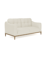 Aykah Juno Loveseat in cream, angled view