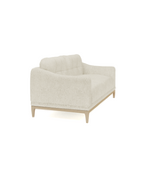 Aykah Juno Loveseat in cream, side view