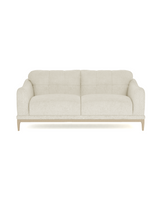 Aykah Juno Loveseat in cream, front view