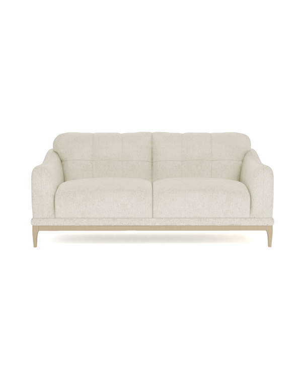 Aykah Juno Loveseat in cream, front view