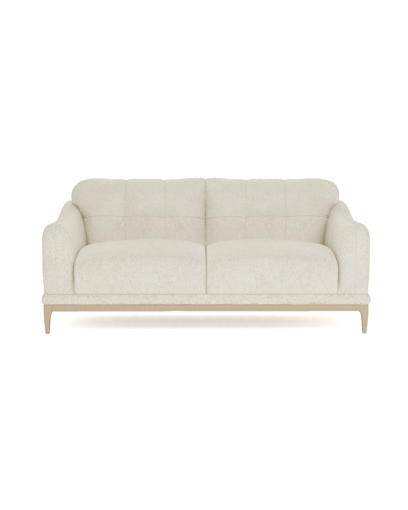 Aykah Juno Loveseat in cream, front view