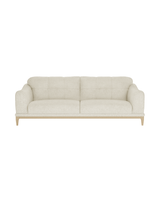 Aykah upholstered Juno Sofa, front view with grid-tufted back