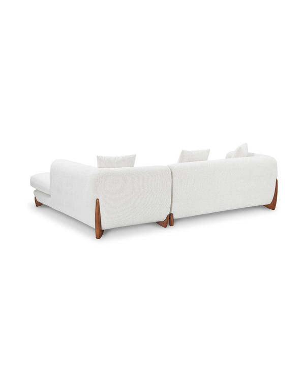 Bouclé Kova Sectional sectional sofa, side profile showing frame depth, view 2