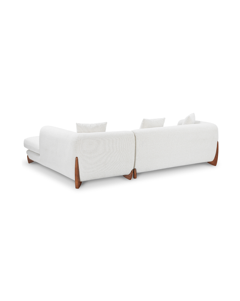 Bouclé Kova Sectional sectional sofa, side profile showing frame depth, view 2