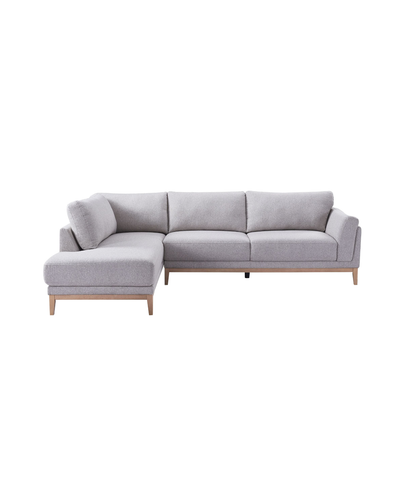 Aykah upholstered Liva Sectional sectional sofa, front view with soft woven fabric