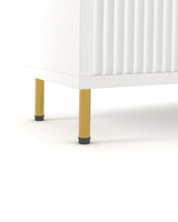 Close-up of the fluted doors on the Luna Media Unit in Chantilly