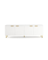 Aykah Luna Media Unit in Chantilly, front view with fluted doors