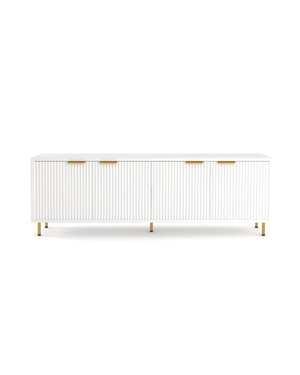 Aykah Luna Media Unit in Chantilly, front view with fluted doors