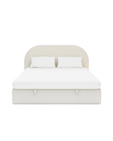 Lunel Lift Up Storage Bed cream-marshmallow front