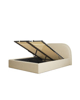 Lunel Lift Up Storage Bed toffee-cream angle