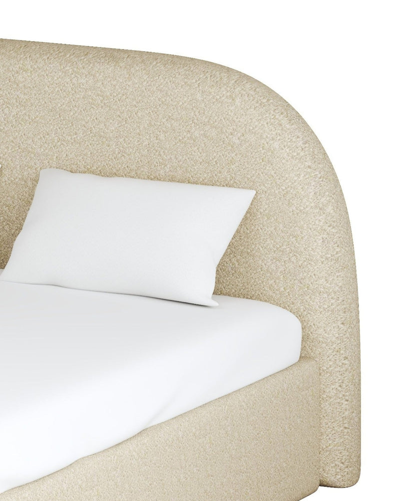 Lunel Lift Up Storage Bed toffee-cream side