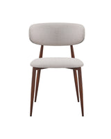 Mabel Dining Chair in Espresso Bean with Walnut, front view