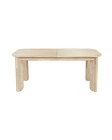 Mariella Dining Table in Light Driftwood, front view