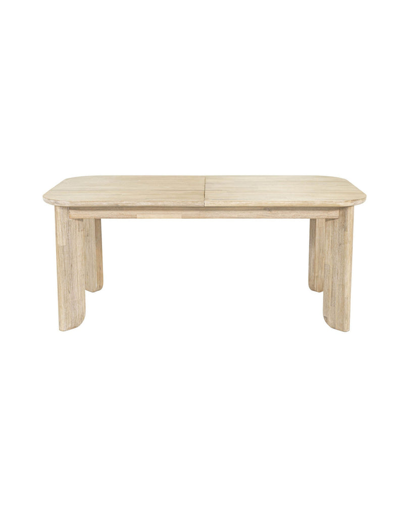 Mariella Dining Table in Light Driftwood, front view