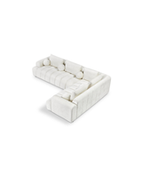 Bouclé Mellow Sectional in Cream Puff, right facing, seen from above
