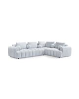 Mellow Sectional silver-mist angle