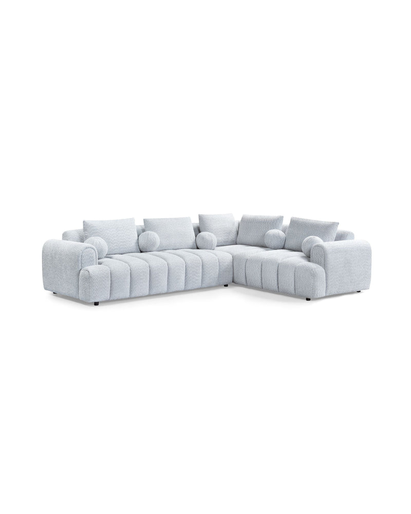 Mellow Sectional silver-mist angle