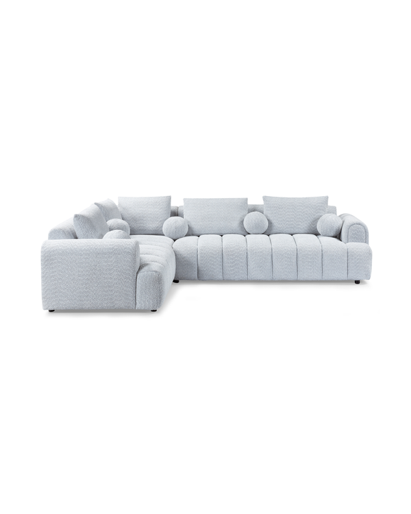 Mellow Sectional silver-mist back