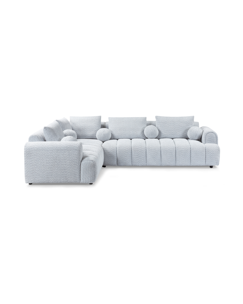 Mellow Sectional silver-mist back