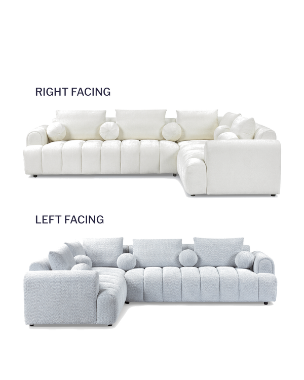 Mellow Sectional silver-mist front