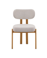 Mirae Dining Chair in Espresso Bean with Oak, front view